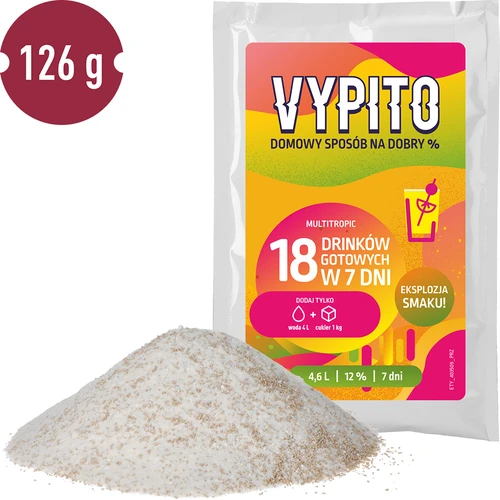 VYPITO 12%, saqueta para 18 cocktails – Multitropic, 126 g - 3