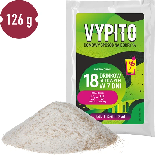 VYPITO 12%, saszetka na 18 drinków - Energy drink, 126 g - 3