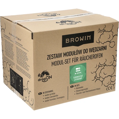 Zestaw dragON do wędzarni - moduły elektryczne ze sterownikiem cyfrowym i generator dymu JET 2 LONG - 19