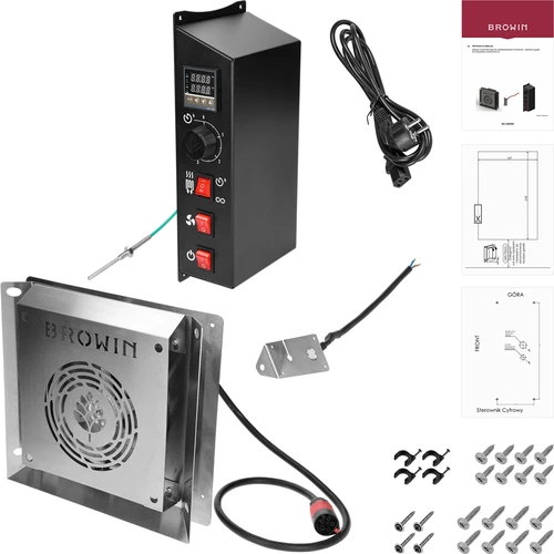 Zestaw modułów elektrycznych ze sterownikiem cyfrowym - dragON 1,5 kW, do wędzarni ogrodowych - 2