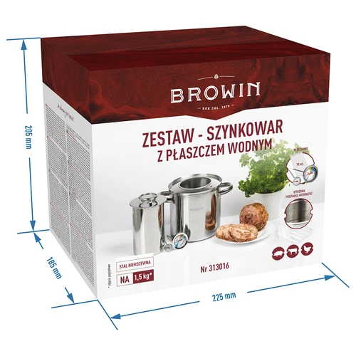 Zestaw z płaszczem wodnym-szynkowar 1,5 kg + garnek - 16