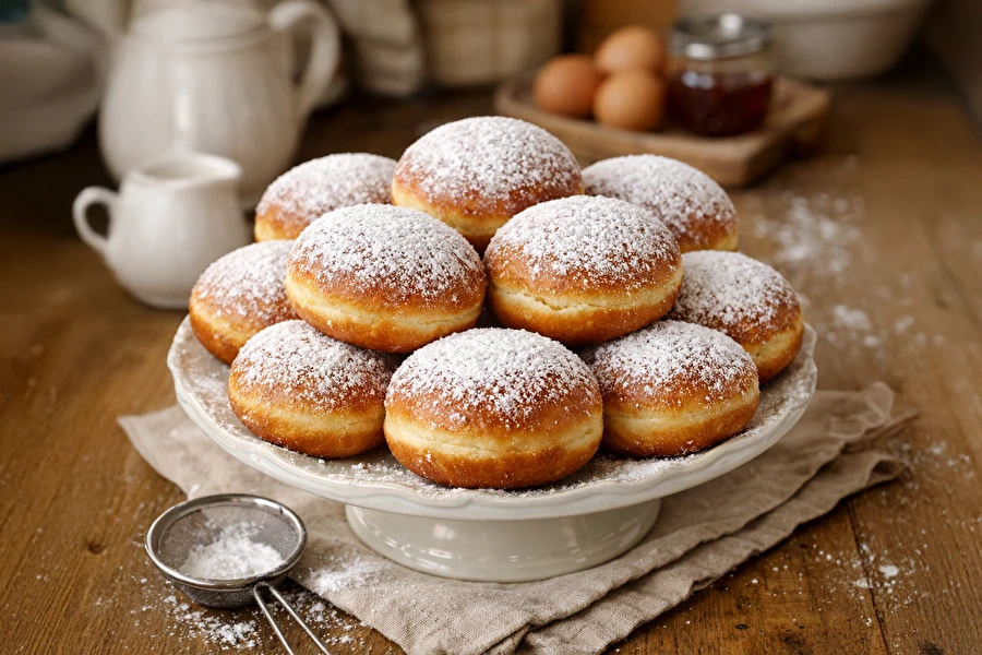 Pączki assados – ideais para a Quinta-feira Gorda (Tłusty Czwartek)!