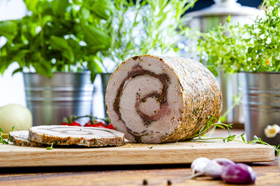 Browin Przepiśnik - Rolo de lombo de porco e vaca no szynkowar