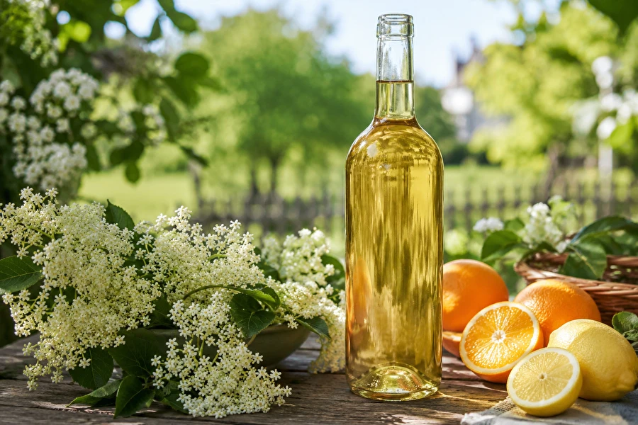 Vinho de flores de sabugueiro‑negro